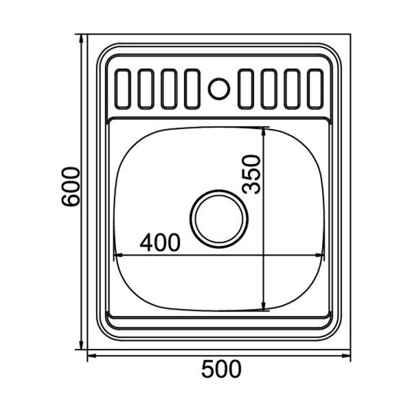 Кухонная мойка Mixline 527975 50x60, цвет хром  - фото 1