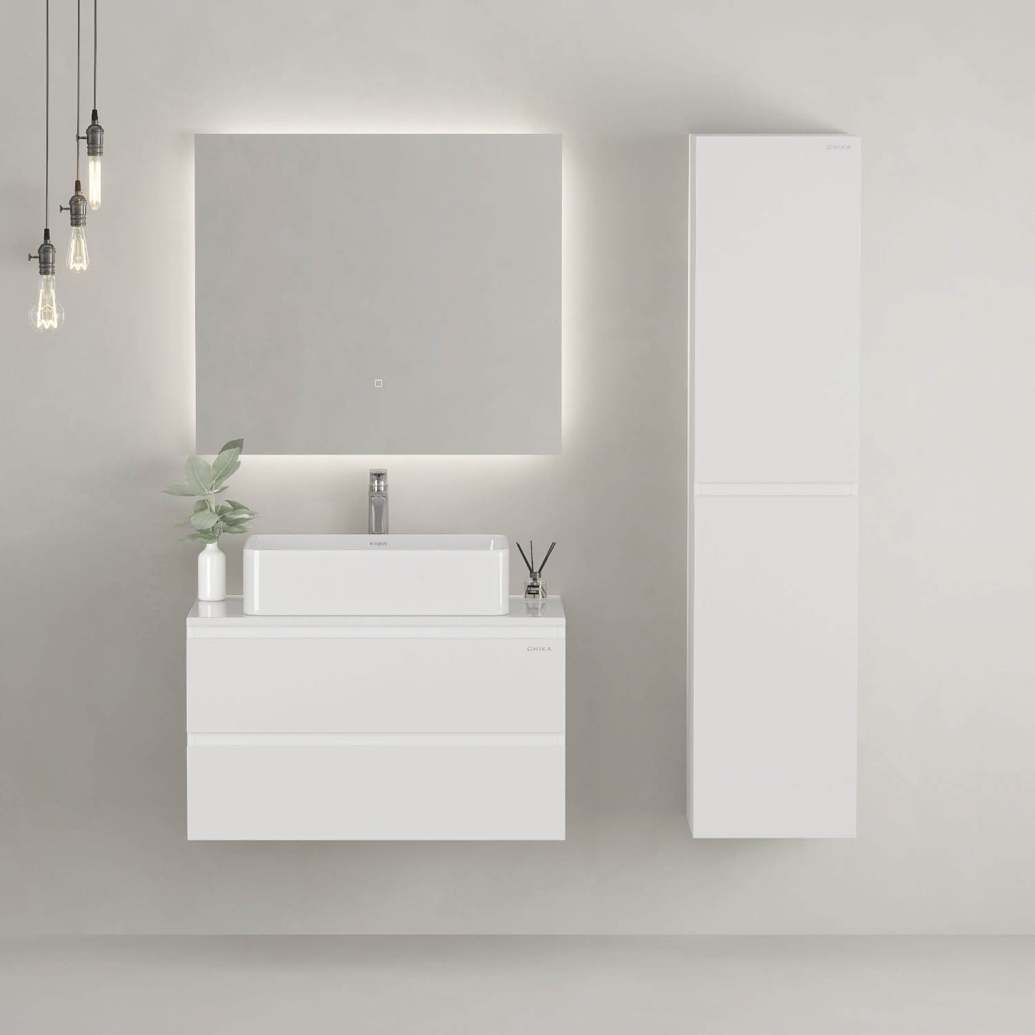 Мебель для ванной Оника Алеста 80, цвет белый - фото 1