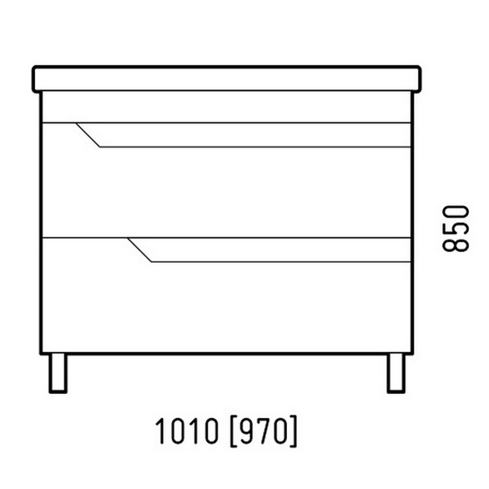 Тумба под раковину Corozo Юта Люкс Z2 100, цвет белый - фото 1