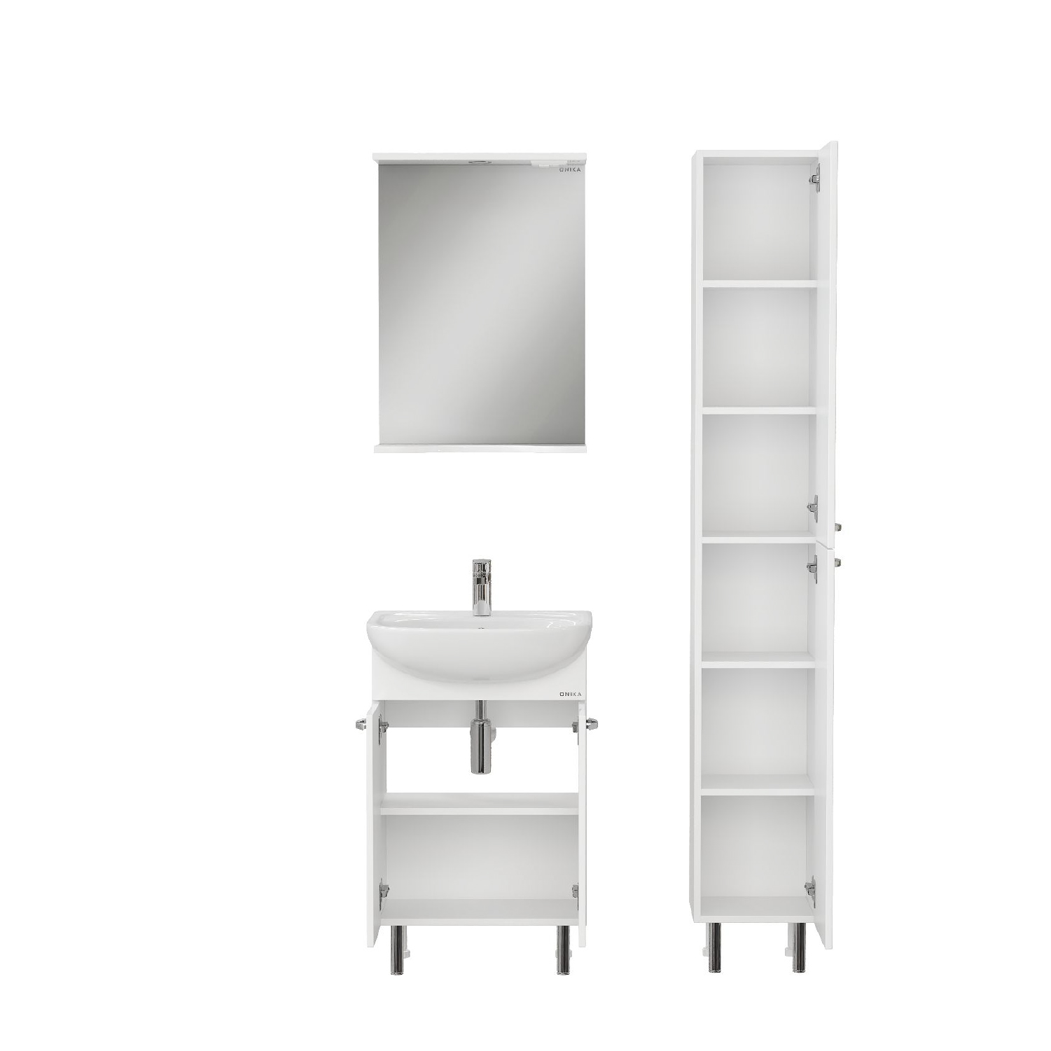 Мебель для ванной Оника Коралл 55, цвет белый