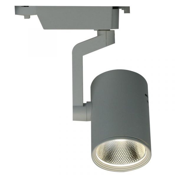 Трековый светильник Arte Lamp Traccia A2330PL-1WH, арматура цвет белый, плафон/абажур металл, цвет серый