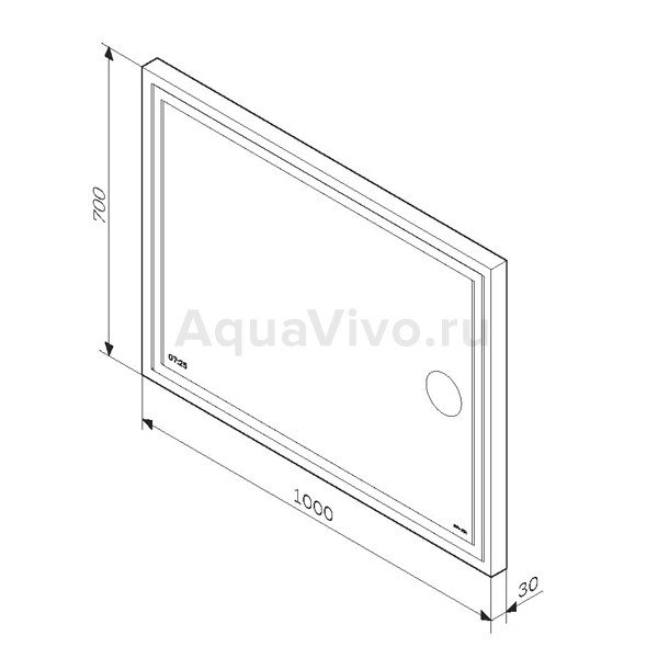 Зеркало AM.PM Gem 100x70, с подсветкой, часами и косметическим зеркалом