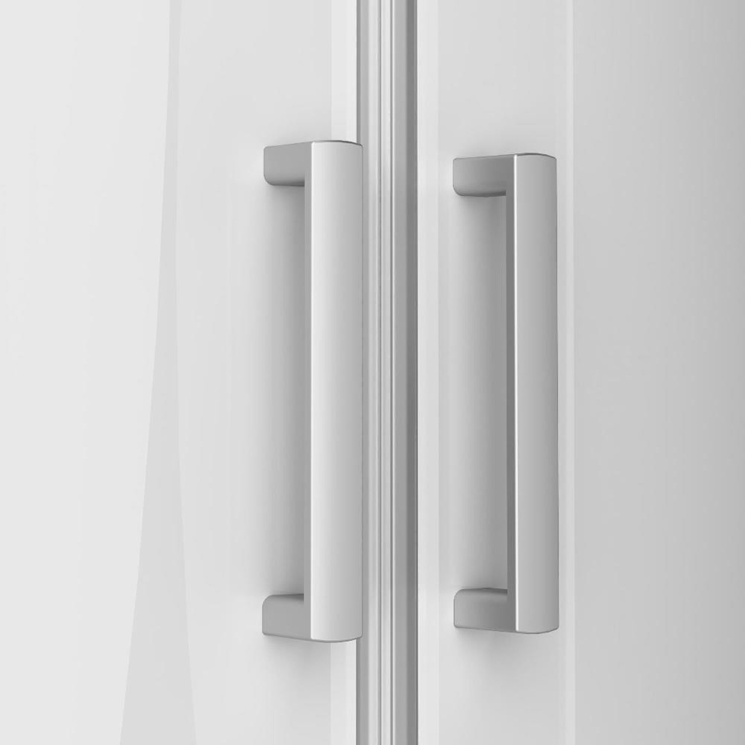 Душевой уголок AM.PM Tender Twin Slide 90x90, стекло прозрачное с полосами, профиль хром матовый