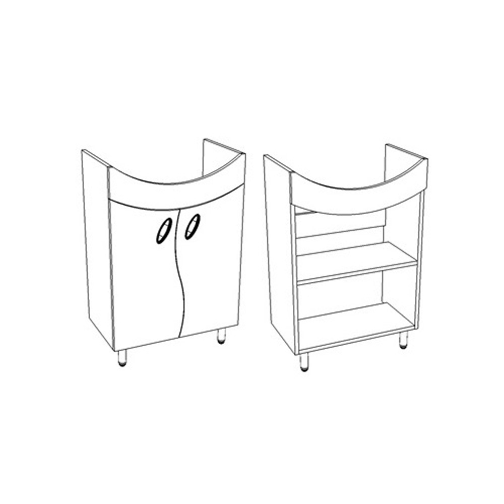 Мебель для ванной Corozo Наина 60, цвет белый - фото 1