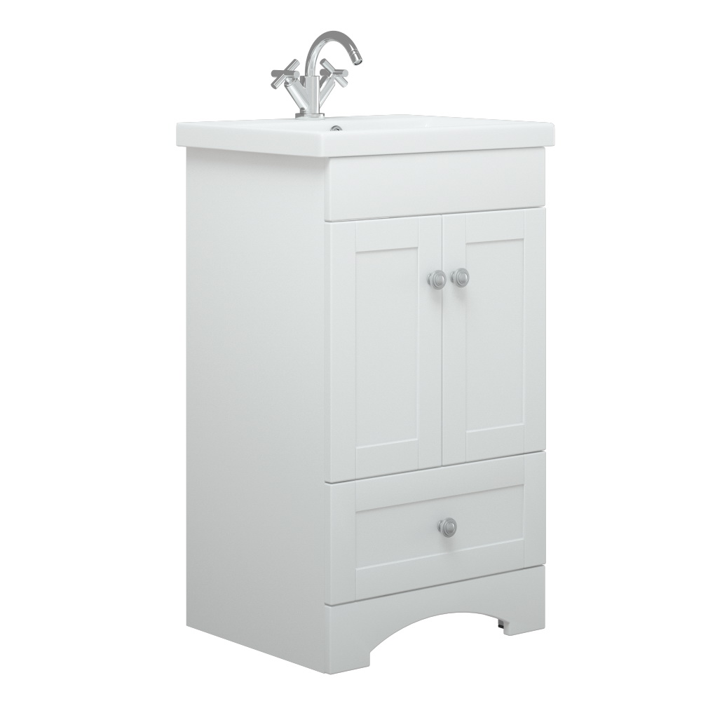 Тумба под раковину Corozo Техас 50, цвет белый - фото 1