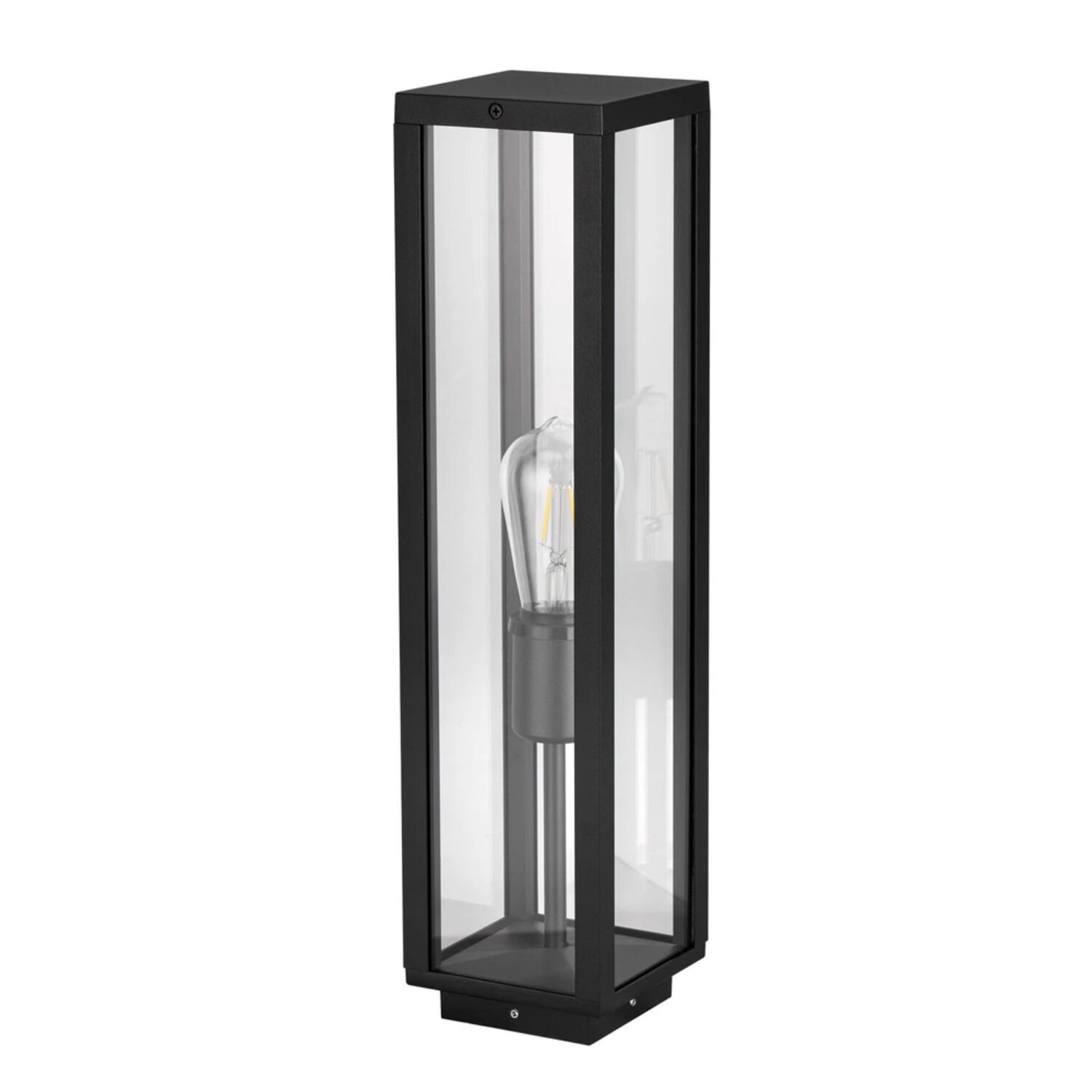 Ландшафтный светильник Arte Lamp Belfast A4569FN-1BK, арматура черная, плафон стекло прозрачное