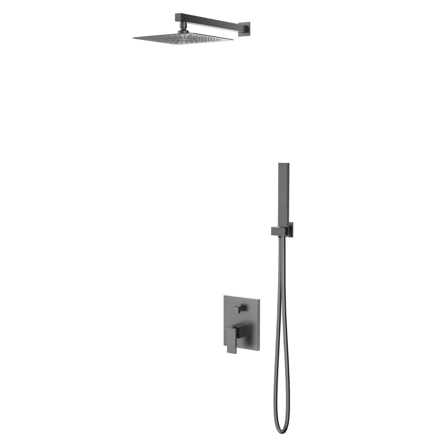 Душевой комплект Vincea Dice VSFW-2DS1GM, встраиваемый, цвет вороненая сталь