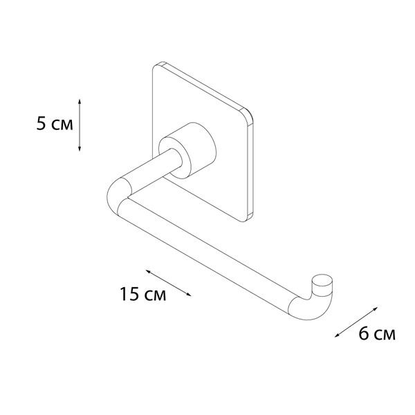 Держатель туалетной бумаги Fixsen Square FX-93110 без крышки - фото 1