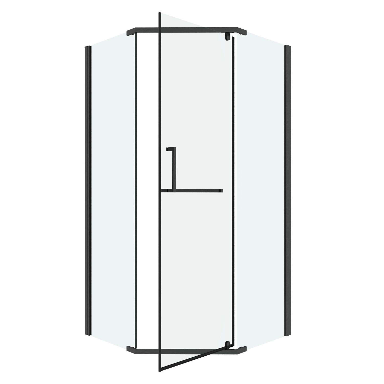 Душевой уголок Grossman Pragma 302.K33.03.9090.42.00 90х90, стекло прозрачное, профиль графит сатин