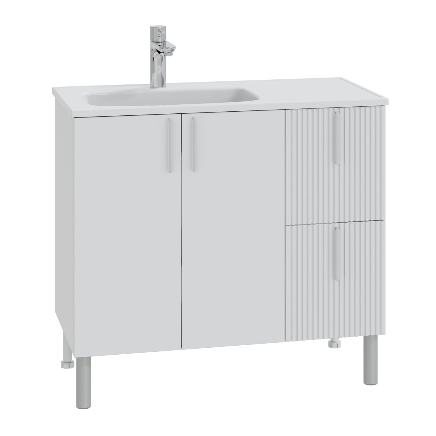 Тумба под раковину Санта Вега 90, напольная, цвет белый - фото 1