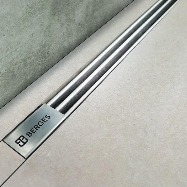 Душевой лоток Berges Super Slim 091155 с решеткой 100x9 см, боковой выпуск, с возможностью изменения длины, цвет хром глянец