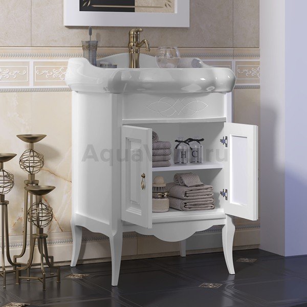 Мебель для ванной Опадирис Лоренцо 60, цвет белый матовый - фото 1