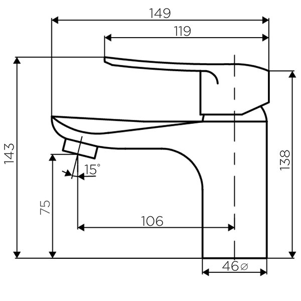 Смеситель Dorff Ultra D5002100 для раковины, цвет хром