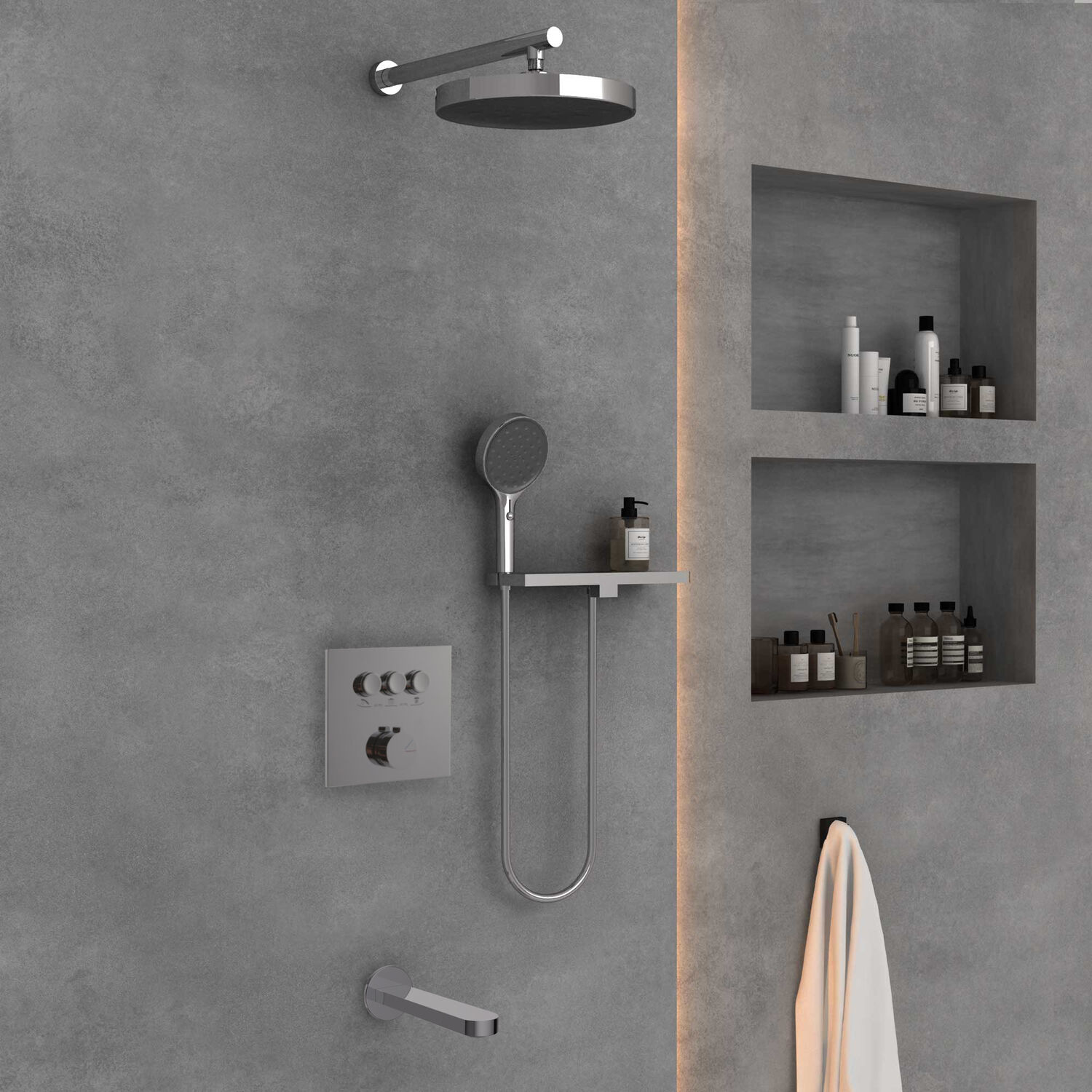 Душевой комплект Vincea Inspire VSFW-431I2RCH, встраиваемый, цвет хром - фото 1