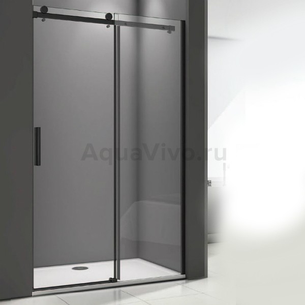 Душевая дверь Good Door Galaxy WTW-150-C-B 150х195, стекло прозрачное, профиль черный