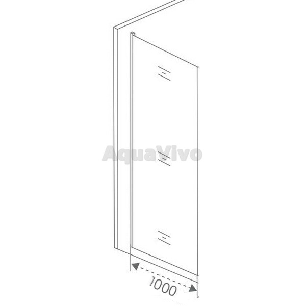 Боковая стенка Good Door Altair SP-100-C-CH 100, стекло прозрачное, профиль хром - фото 1