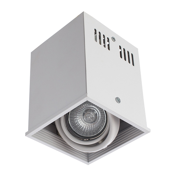 Точечный светильник Arte Lamp Cardani Piccolo A5942PL-1WH, арматура белая, 10х10 см - фото 1