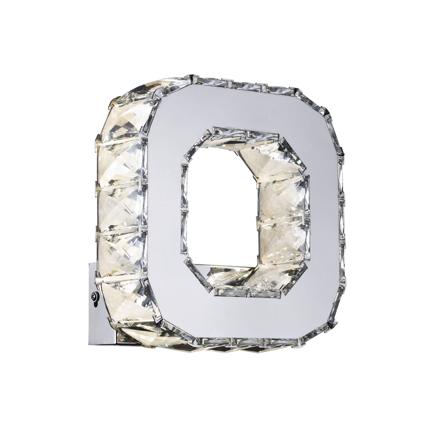 Бра Citilux Granda EL336W12, арматура хром, плафоны металл / хрусталь прозрачный / хром