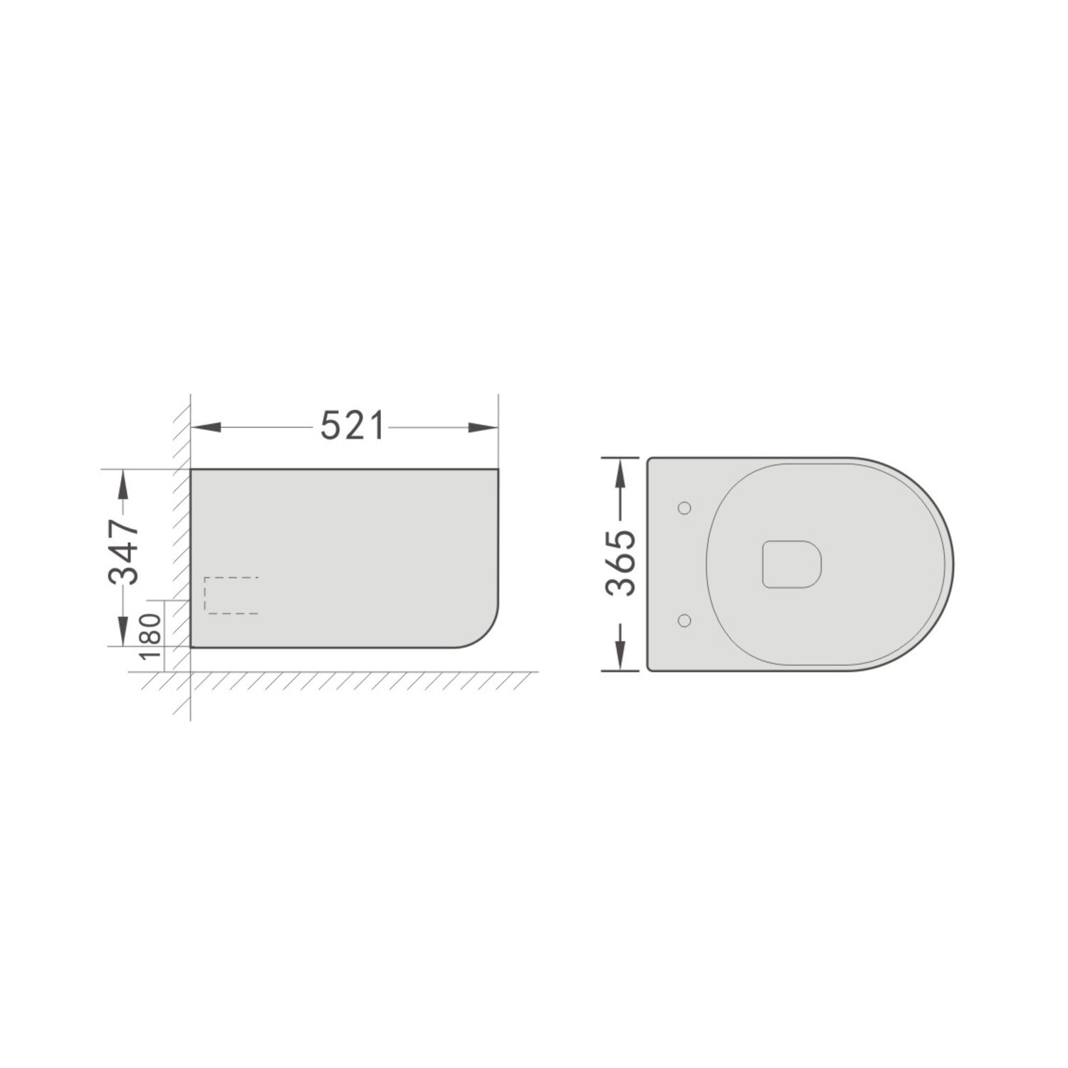 Унитаз Grossman Thin Rim GR-5602 S подвесной, с сиденьем микролифт, цвет белый глянцевый - фото 1