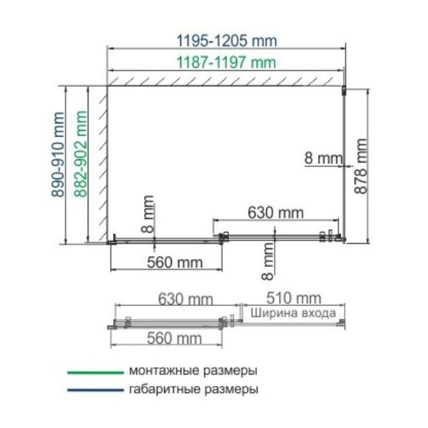 Душевой уголок WasserKRAFT Alme WasserSchutz 15R07 120x90, стекло прозрачное, профиль серебристый