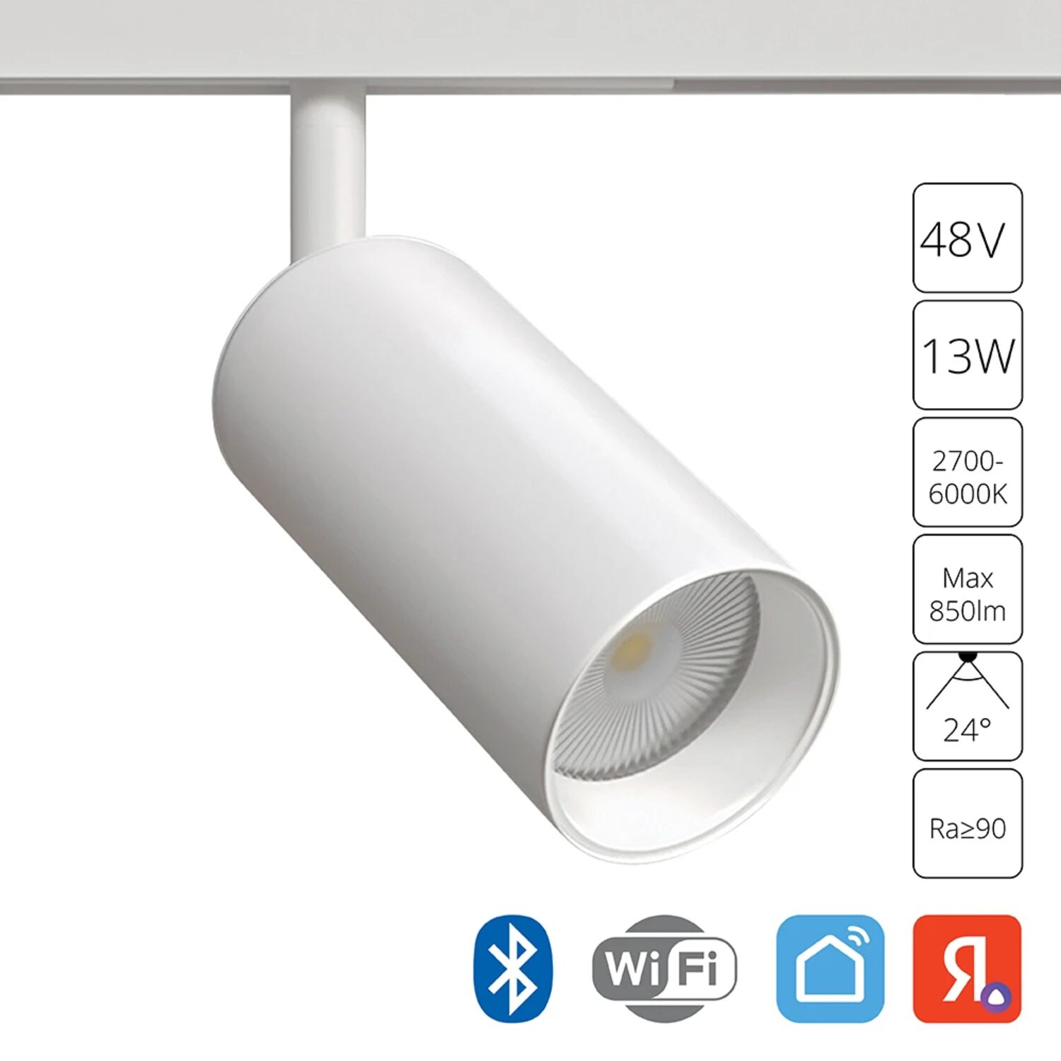 Магнитный трековый светильник Arte Lamp Linea A4691PL-1WH, арматура белая   