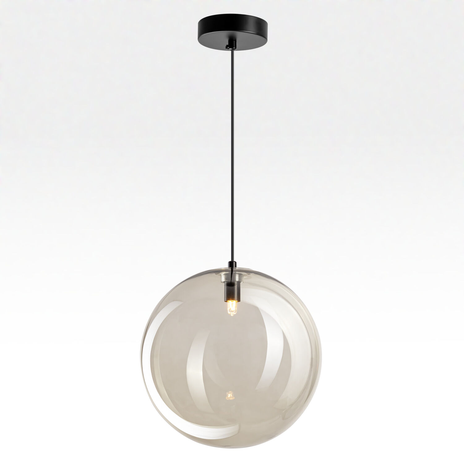 Подвесной светильник Citilux Orton CL202041, арматура черная, плафоны стекло дымчатое - фото 1