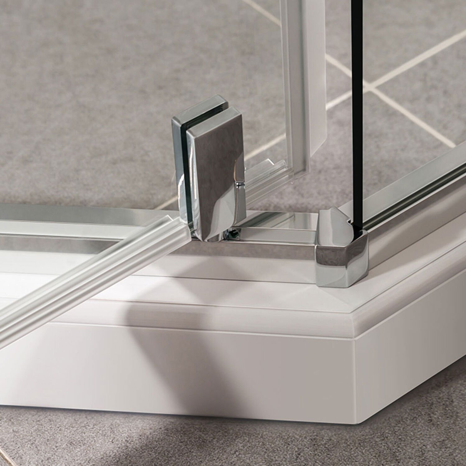 Душевой уголок Vincea Slim-U VSP-2SU 90x90, стекло прозрачное, профиль черный - фото 1