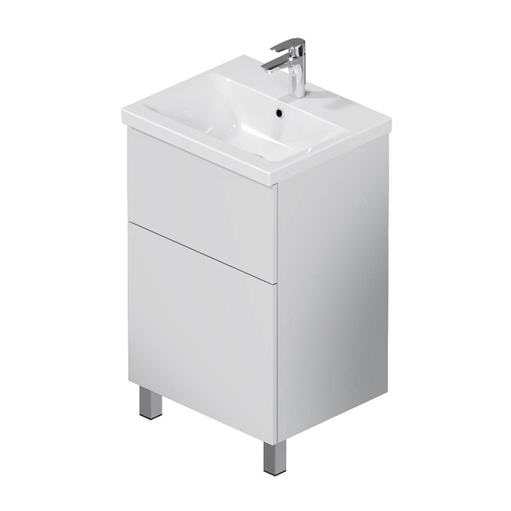 Тумба под раковину AM.PM Gem 50 напольная, цвет белый глянец - фото 1