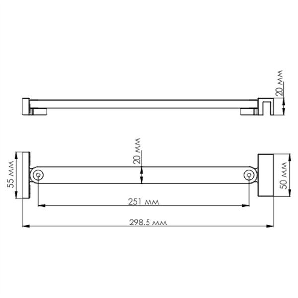 Фиксатор WasserKRAFT D162 для шторки на ванну, цвет хром