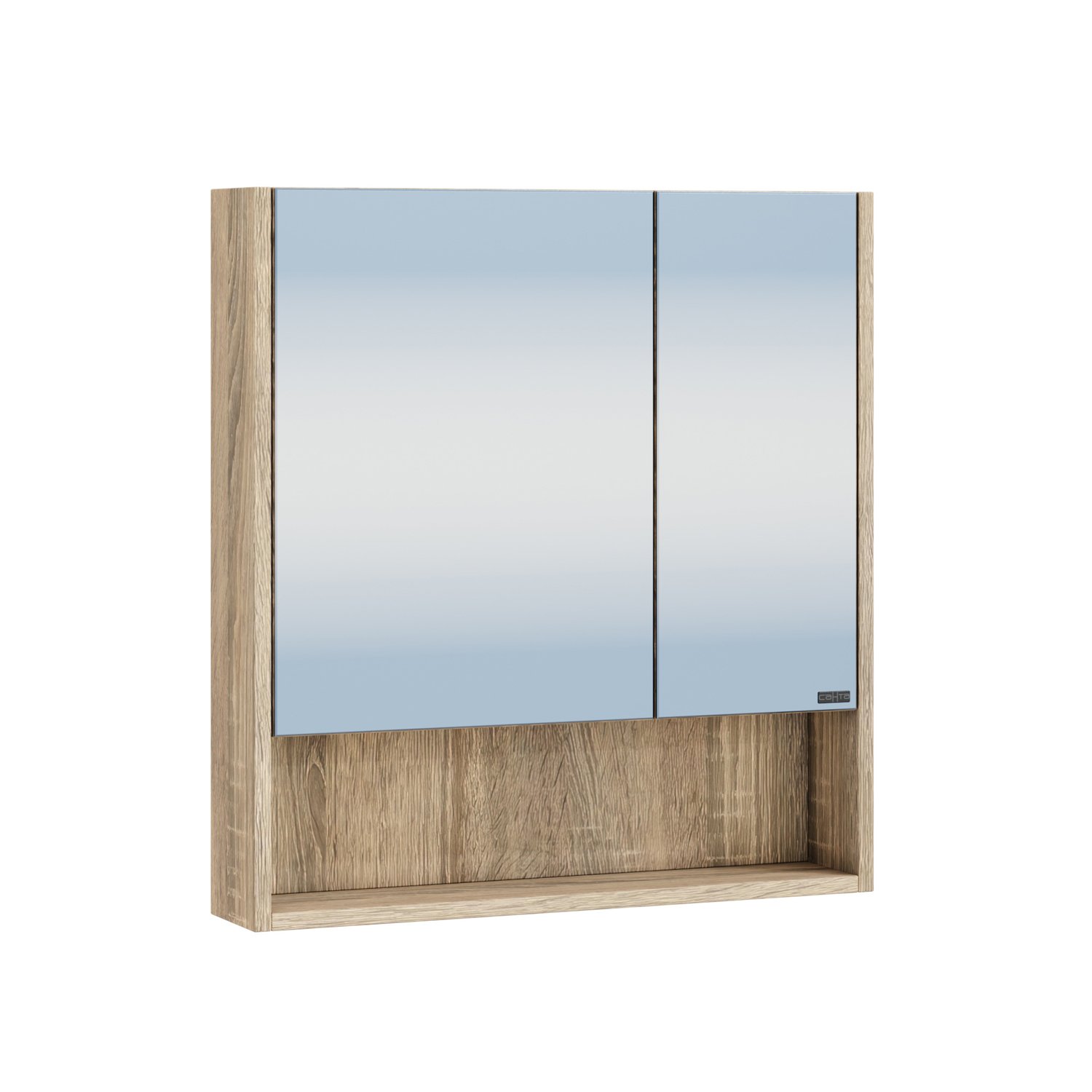 Мебель для ванной Санта Мира 60, цвет черное дерево / янтарное дерево