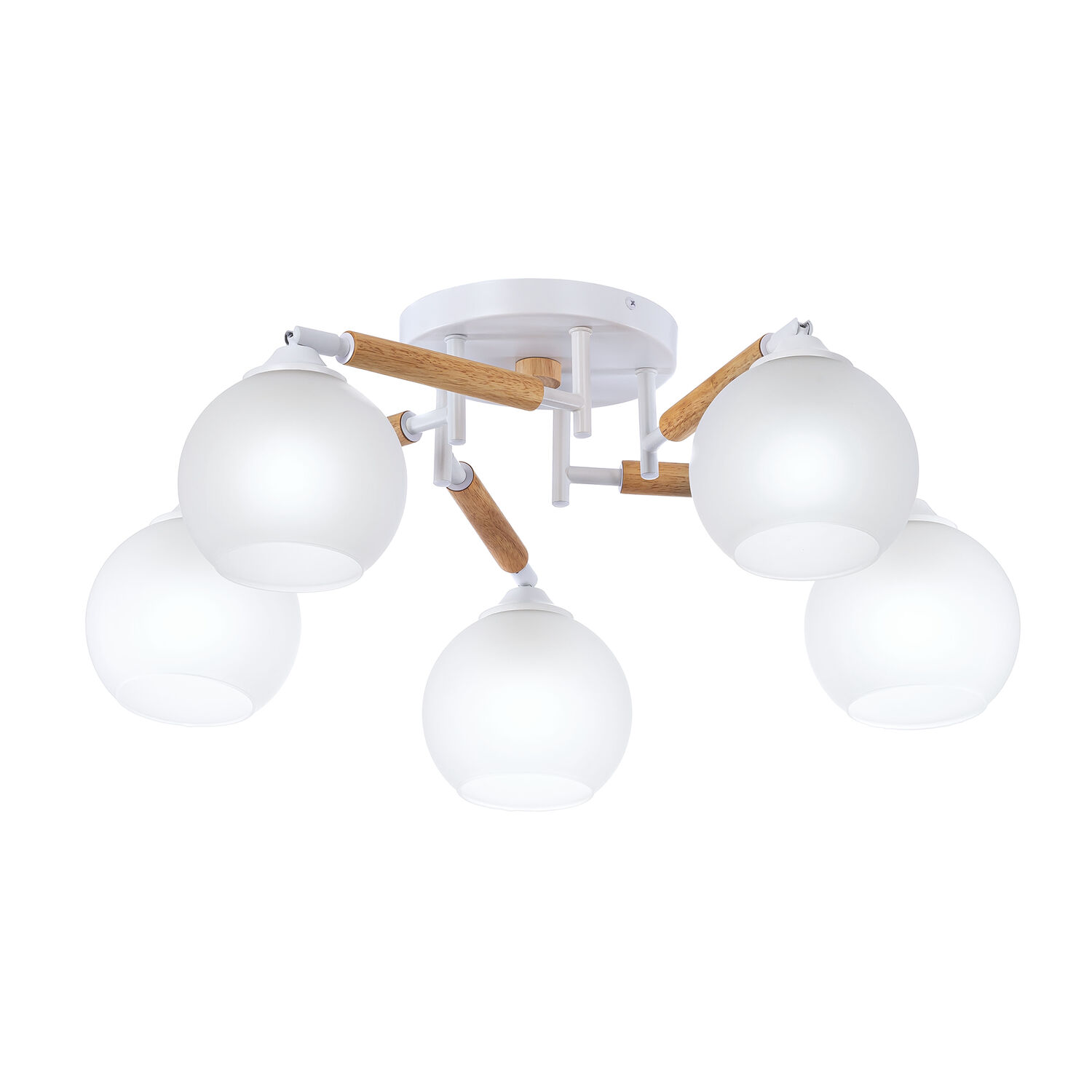 Потолочная люстра Citilux Tika CL133150, арматура белая, плафоны стекло белое - фото 1