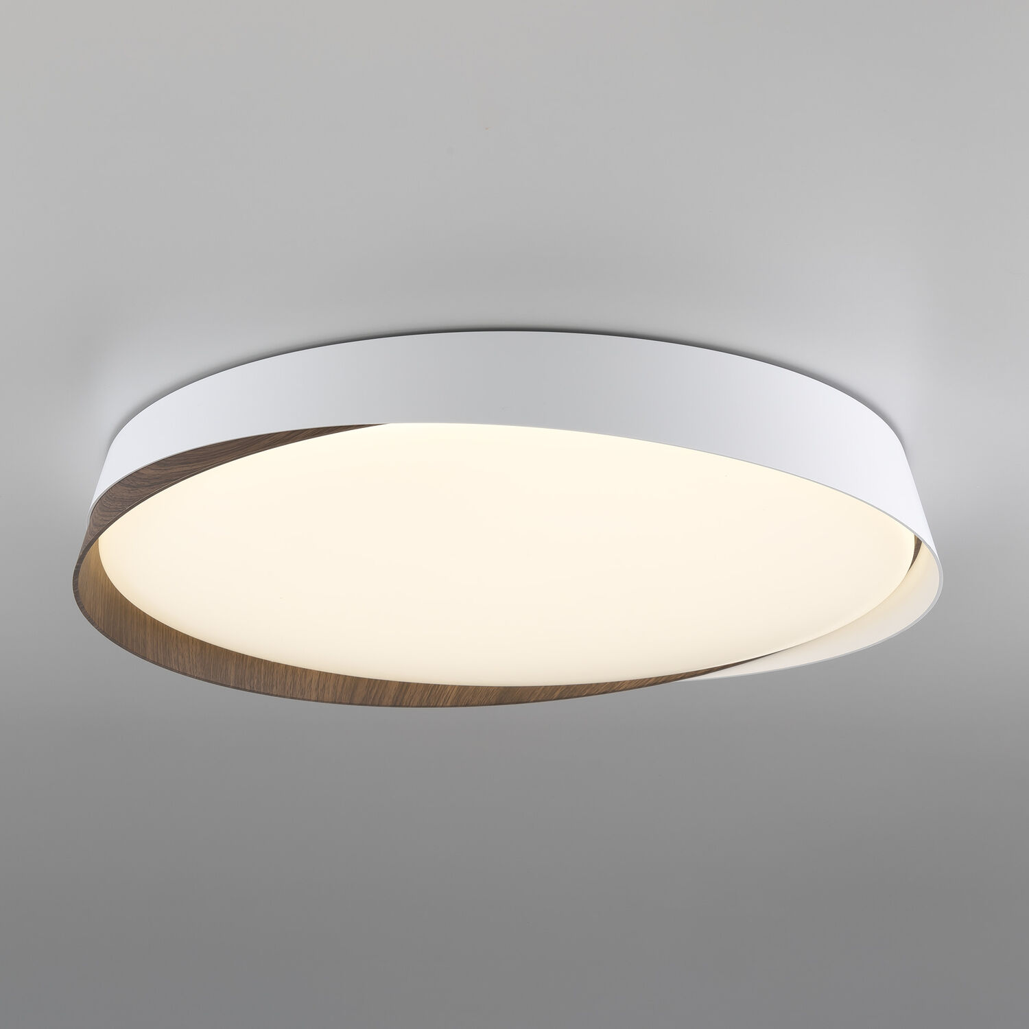 Потолочный светильник Citilux Bonny CL754450G, арматура белая, плафоны полимер белый / венге / под дерево - фото 1