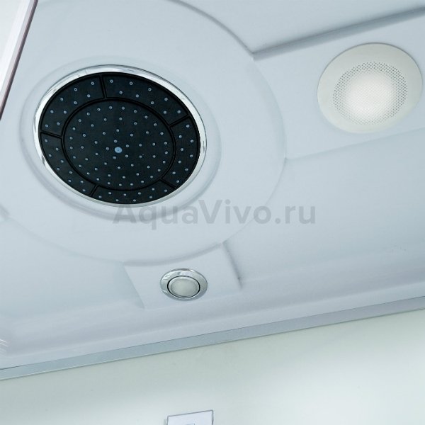 Душевая кабина Deto D102S LED R 120х80, стекло рифленое, профиль хром, с подсветкой, правая