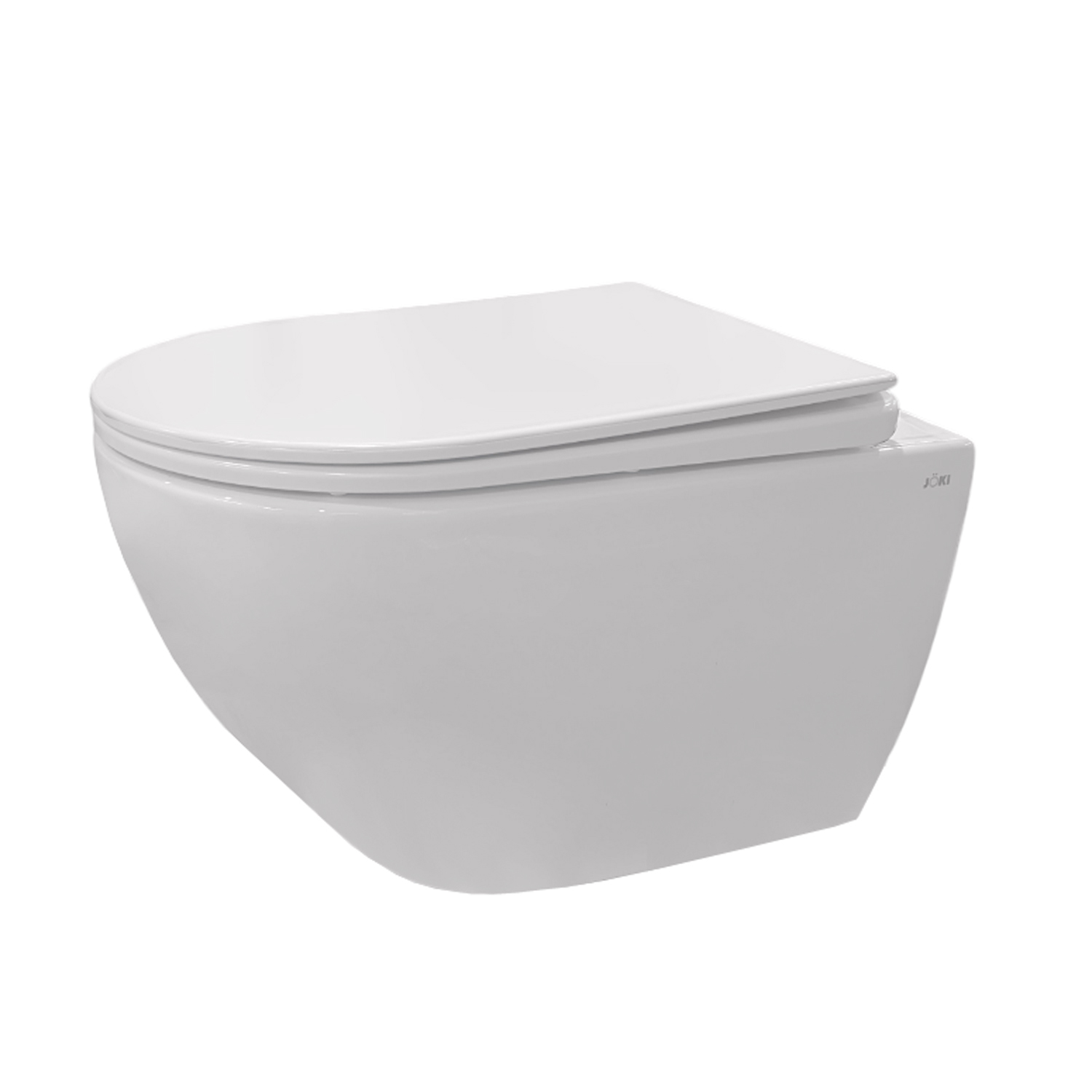 Унитаз Joki Stella XL T JK5751037 подвесной, безободковый, смыв торнадо, с сиденьем микролифт, цвет белый глянец