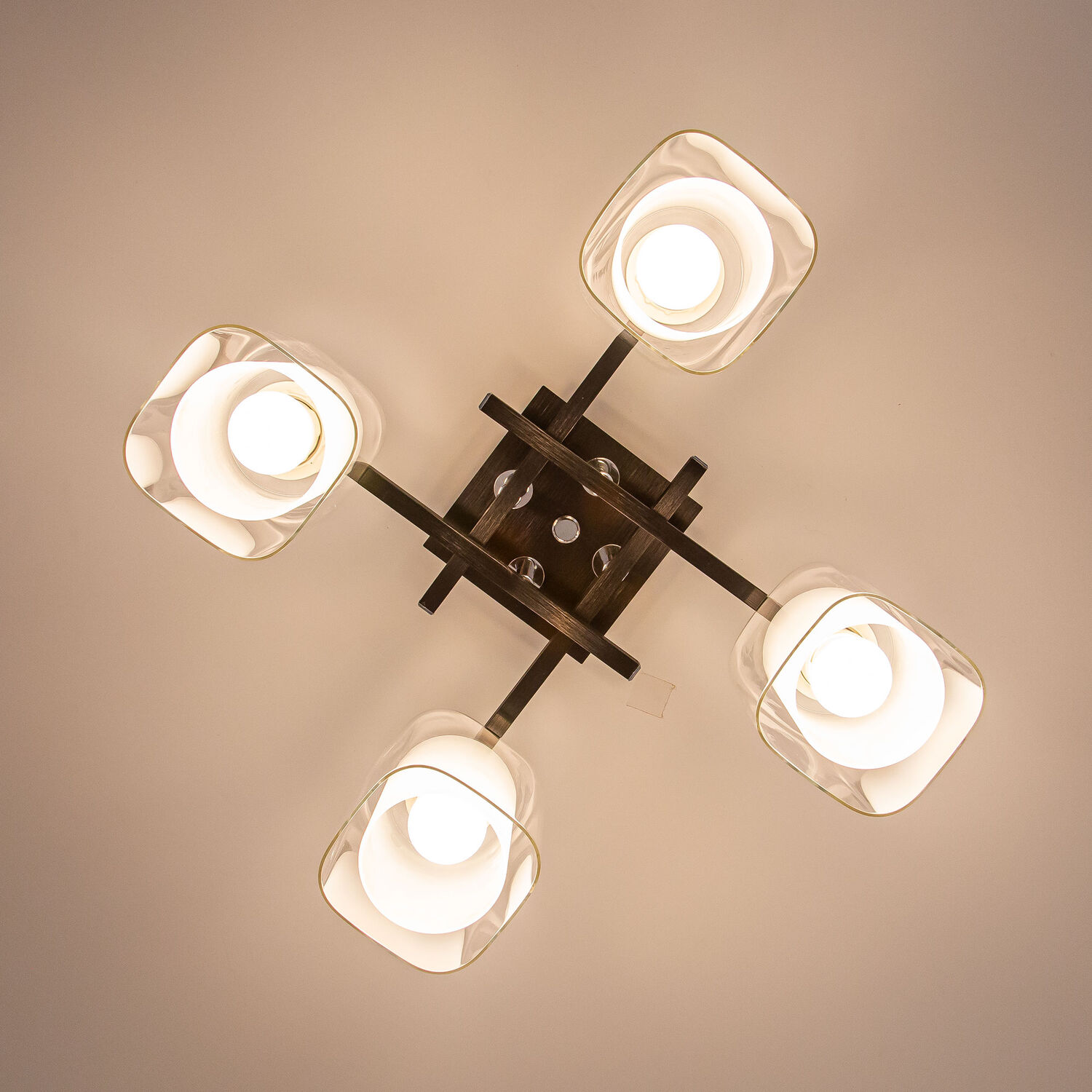 Потолочная люстра Citilux Диез CL111141, арматура черная, плафоны стекло прозрачное - фото 1