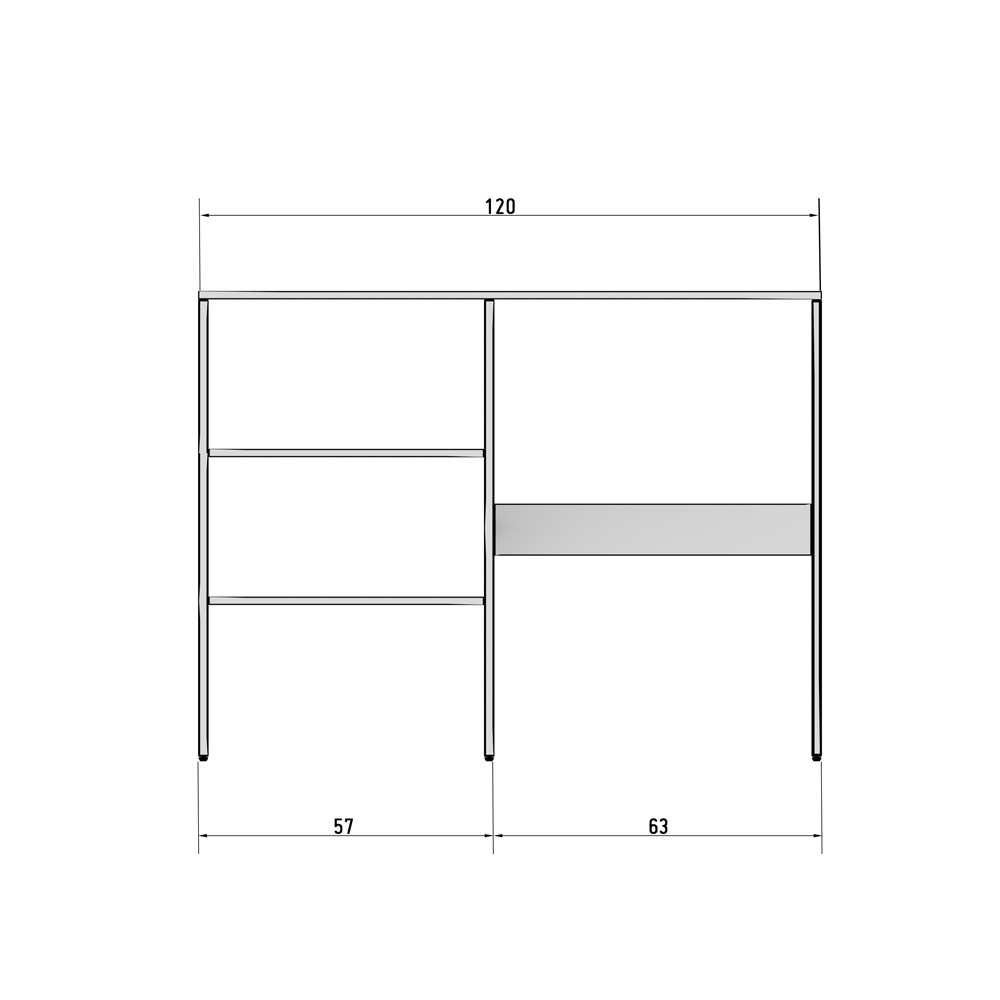 Тумба под раковину Corozo Гера 57 Z напольная, цвет белый - фото 1