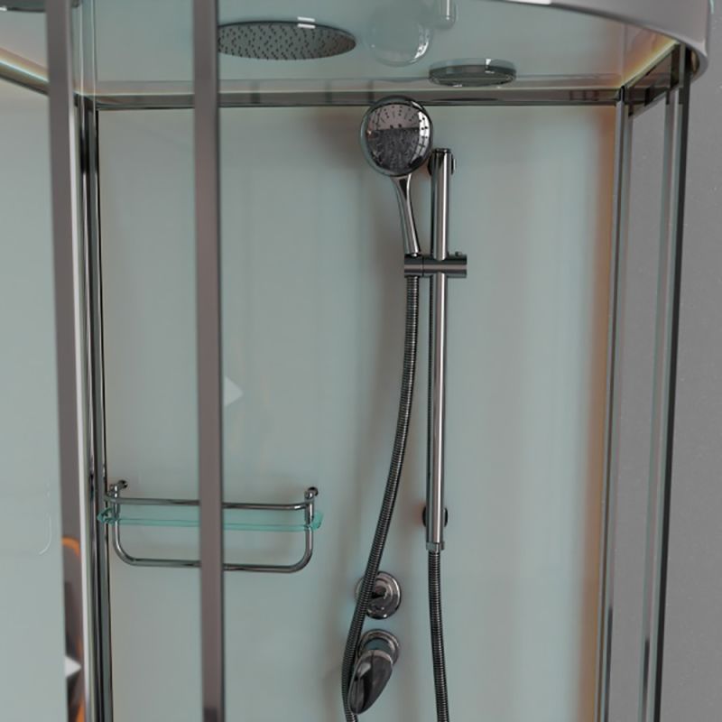 Душевая кабина Frank F409/2 Brilliant 90x90, с полотенцедержателем, стекло прозрачное, профиль хром - фото 1