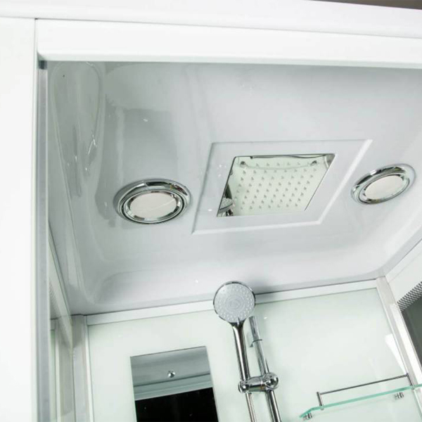 Душевая кабина River Tana 90/38 90x90, стекло прозрачное, профиль белый, с крышей - фото 1