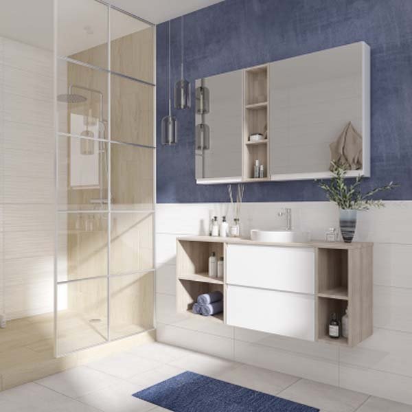 Мебель для ванной Cersanit Moduo 80, со столешницей, цвет белый / дуб
