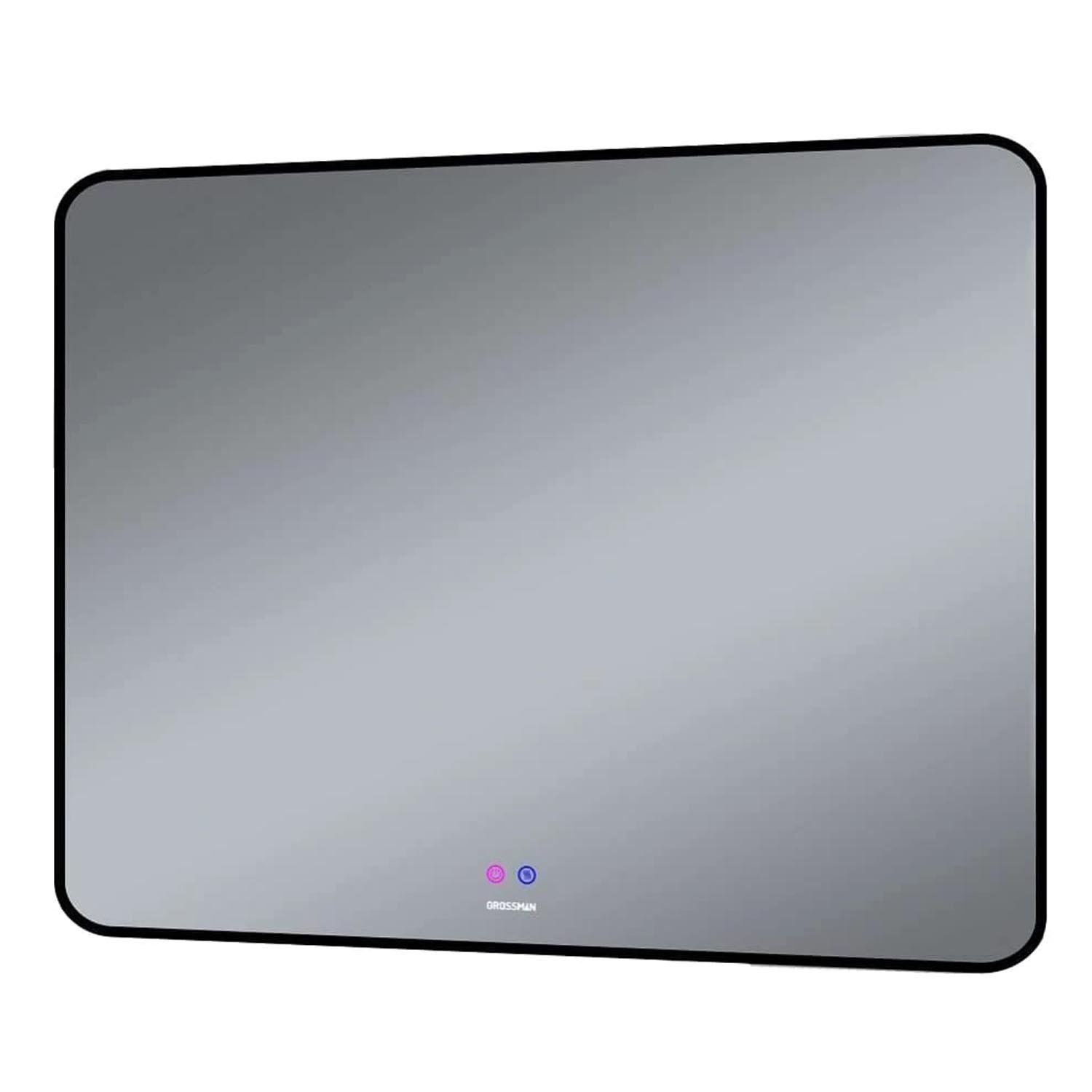Зеркало Grossman Elegans Norma Black 100x80, с подсветкой, диммером и функцией антизапотевания, цвет черный - фото 1