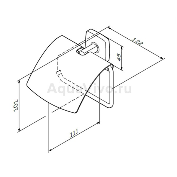 Держатель туалетной бумаги AM.PM Gem A90341400 с крышкой