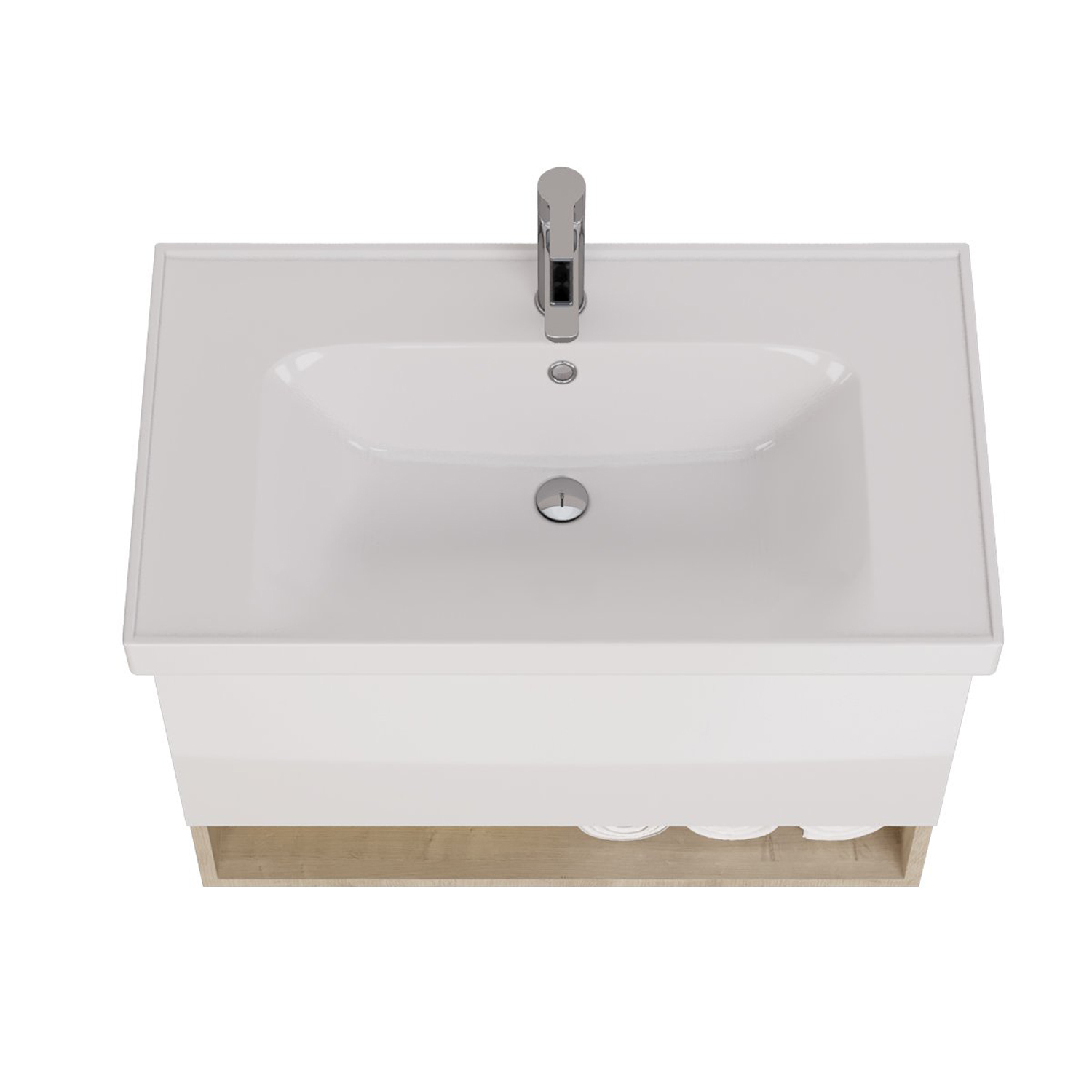 Мебель для ванной Dreja Perfecto 90, цвет дуб / белый лак - фото 1