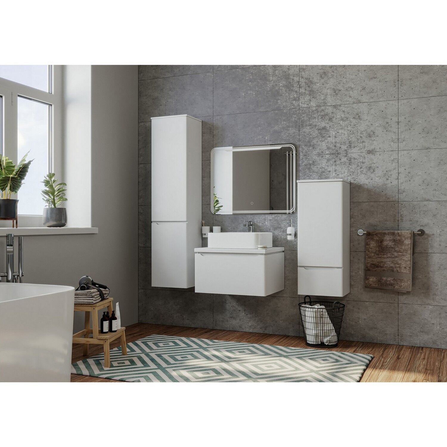 Зеркало Mixline Виктория 80x80, с подсветкой - фото 1