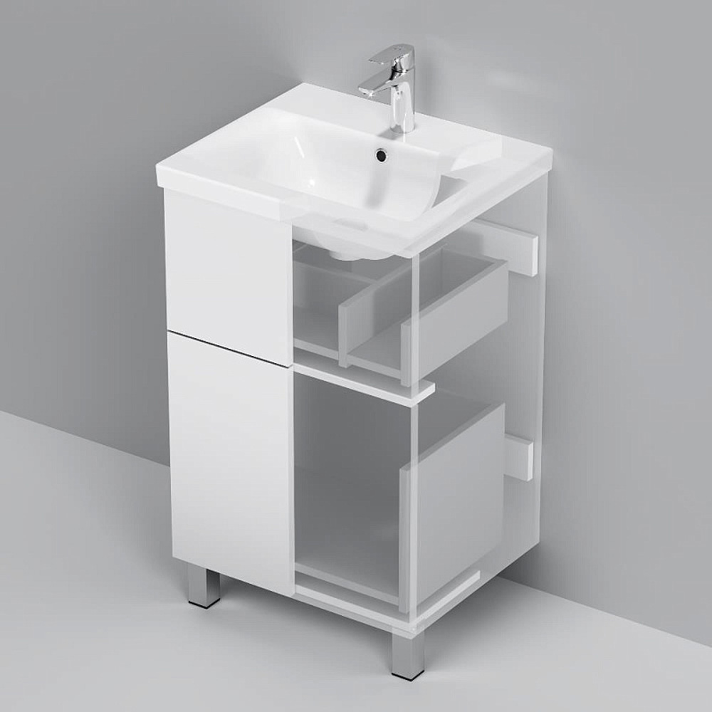 Мебель для ванной AM.PM Gem 50 напольная, цвет белый глянец - фото 1