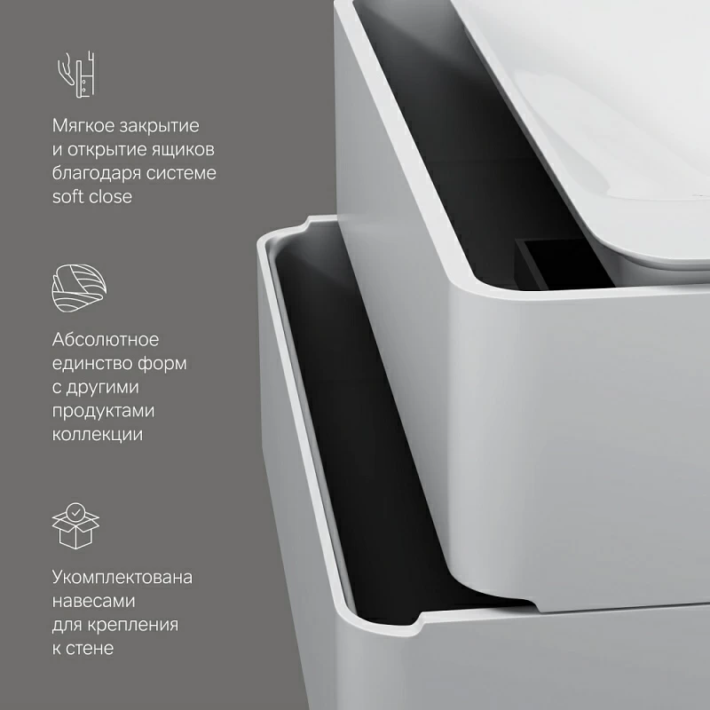 Тумба под раковину AM.PM Sensation 100, цвет белый глянец - фото 1