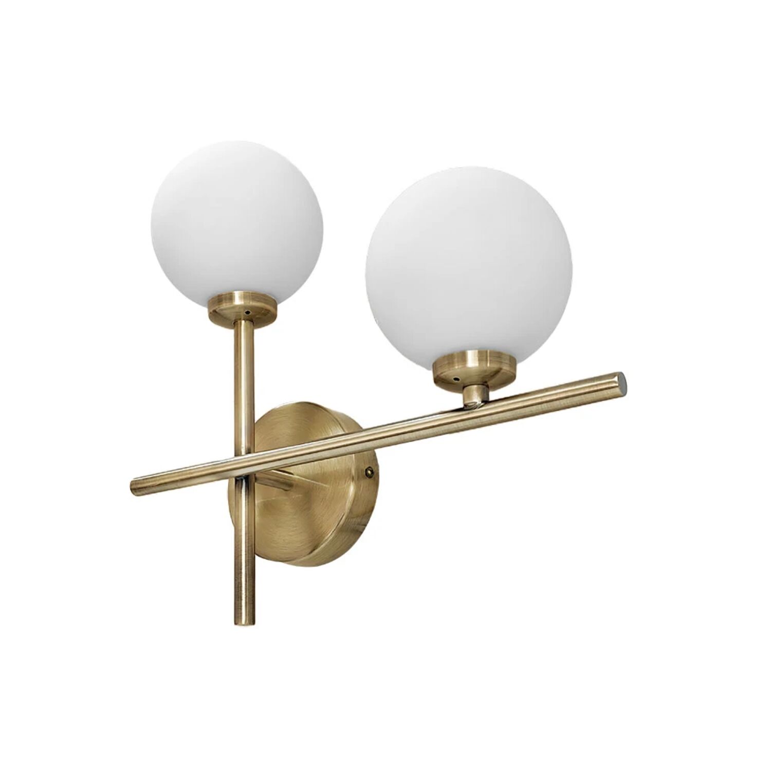 Бра Arte Lamp Bolla-Piccolo A3989AP-2AB, арматура античная бронза, плафон стекло белое