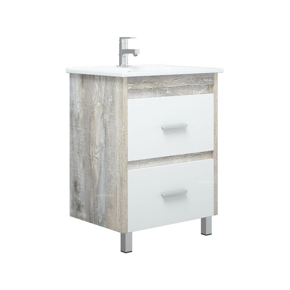 Тумба под раковину Corozo Верона 65, цвет белый / антик - фото 1