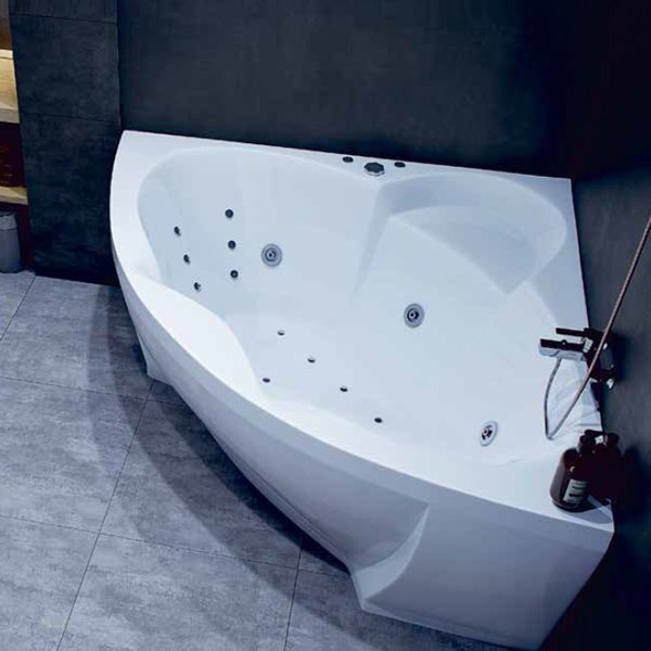 Акриловая ванна Акватек Поларис 139x139, цвет белый - фото 1