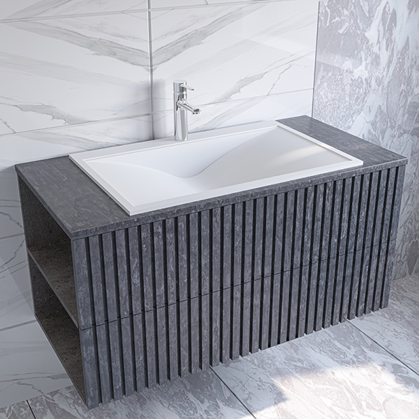 Мебель для ванной Stella Polar Дэрри 100, цвет бетон / цемент