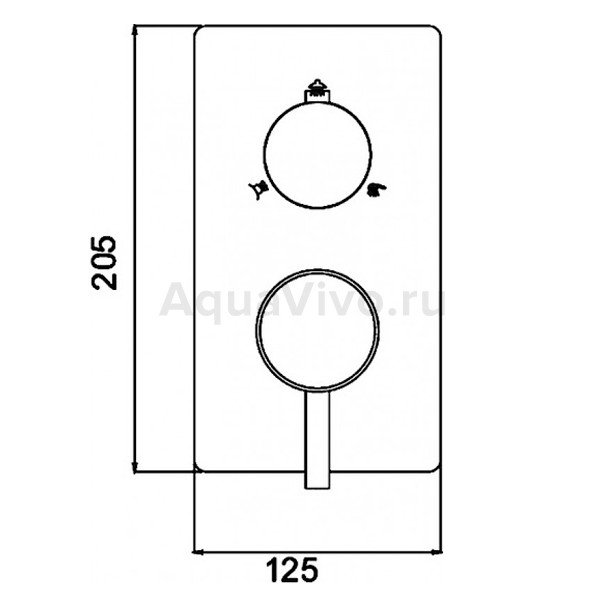 Смеситель RGW Shower Panels SP-42-01 для ванны и душа, встраиваемый, термостатический, цвет хром - фото 1